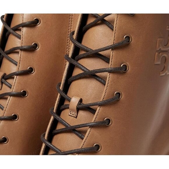 NEW Tory Burch 95 mm  DOUBLE T LUG ANKLE BOOT in Almond Flour  25M2 - Picture 6 of 9